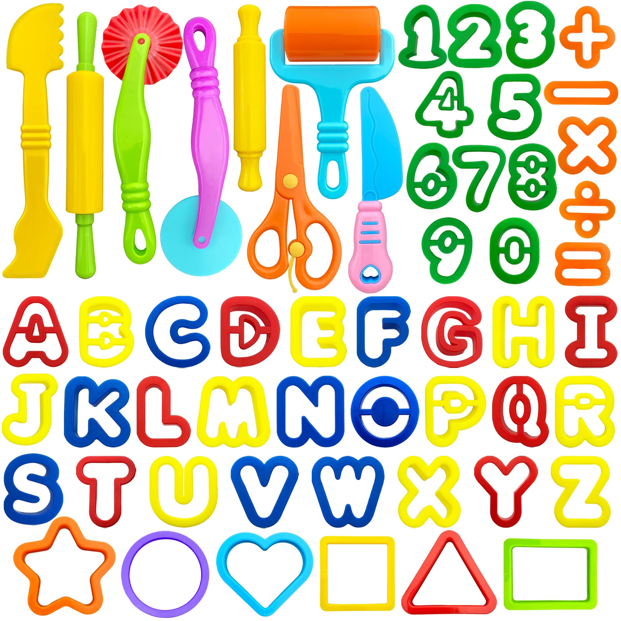 dcprg 菊地成孔　play mate at hanoi/s 2枚セット Dough Tools 55 PCS Dough Play Tools Set for Kids, Plastic Alphabet